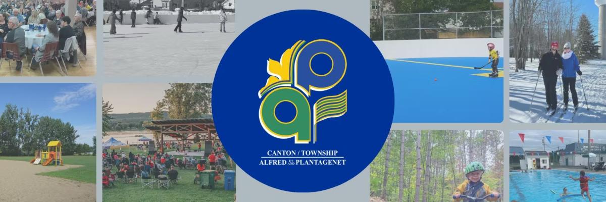 Collage of images of people in different areas of a park